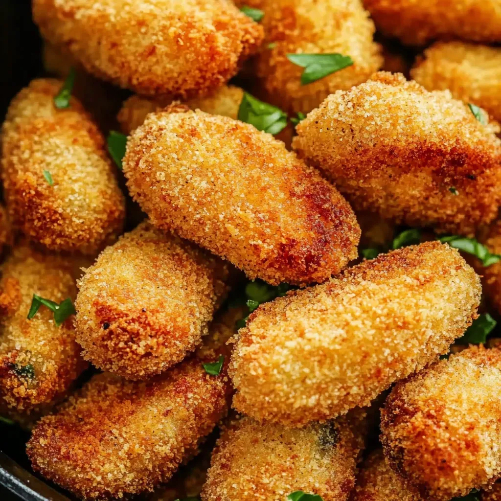 Un plato de papas fritas con hierbas.