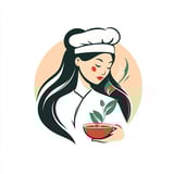 Chef holding a bowl of soup.